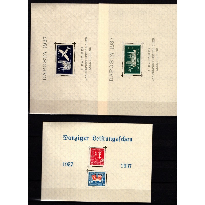 1920-39 - Danzig - Bedre samling enkeltmærker, nogle med prøvning (BPP), sæt mm. i indstiksbog. - Frimærker - Stemplet & Ustemplet.